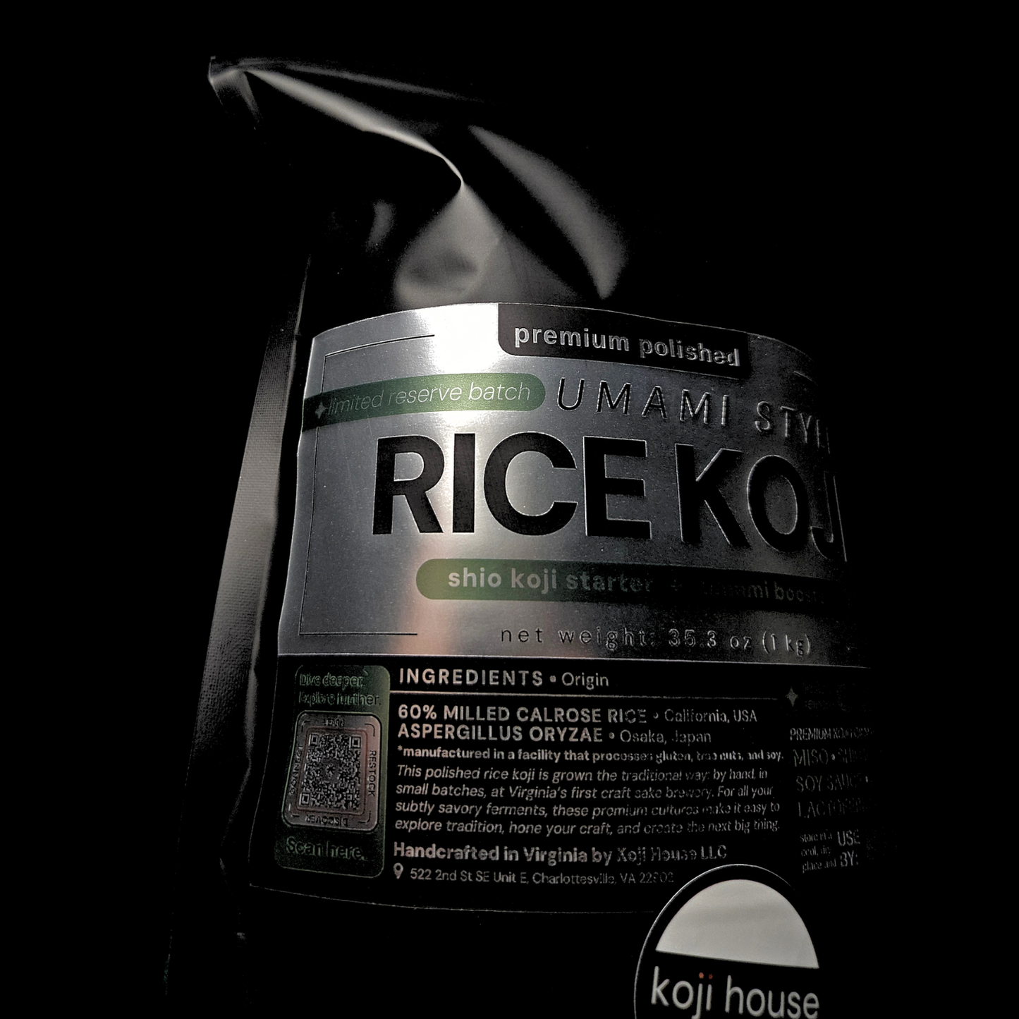 Premium Polished Umami Rice Koji ● Limited Release (1KG)